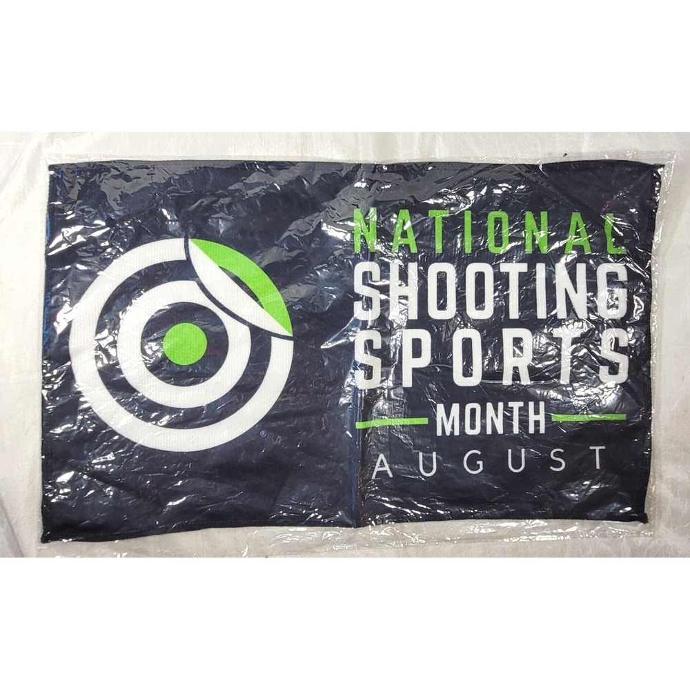 National Shooting sports Month August - Black‎ Towel - 11" x 18"